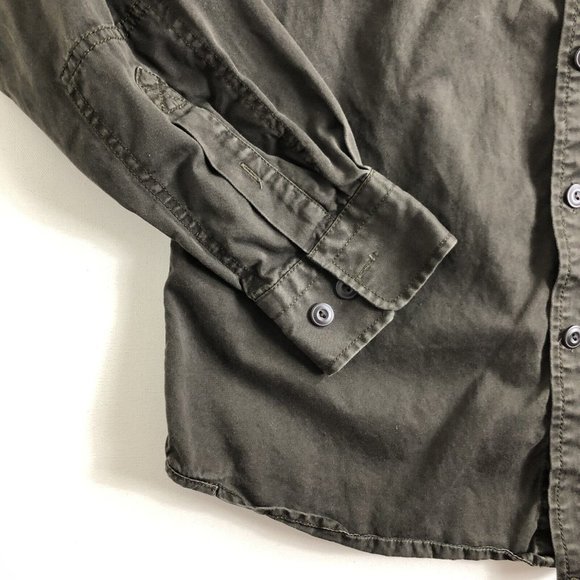 Express Design Studio Mens Size Medium Brown Button Up Modern Fit‎ Two Pocket - Picture 4 of 6